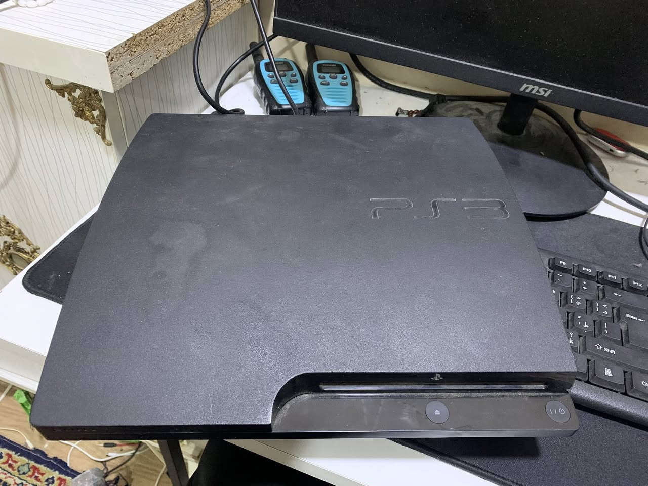 سلام عليكم
متوفر pc و ps3 و iphone 8 و رامات كورسير ddr4 و شاشة و هيدفون مايك 

مواصفات ال pc 
CPU CORE i7 6700
RAM 16GB 3200HZ FURY
SSD 480 GB FUL SPEED
M.B B250 PLUS DDR4
PSU 600W HUNTKEY
GPU RX5500XT 8GB
CASE RGB 4FAN BLACK
CPU COOLER AG400 RGB TAWER

الشاشة
شاشة 24 MSI
‏75HZ
‏IPS
‏5MS

Ps3 
500gb 
فول العاب مهكرة 
من افضل العابه 
Pes2018
Pes2023
Gta 5  كامل مهكرة مود منيو 
Call of duty  مهكرة مود منيو كامل
مدل اوف هونر
العاب ps2 و ps1 
و بي العاب هواي مذكرتها + تكدر تضيفلة هارد و العاب
يربط انترنينت + بي 25 مكتبة العاب نضام هين
يجي ويا 3 يدات اصلي و اكو يدات عاطلات همات اذا تريدهن اخليهم وياه

Iphone 8s
64gb
التلفون نضيف جدا 
مفتوح بغرض تبديل باتري 

للتواصل خاص او واتساب ***********
