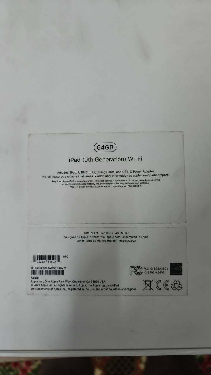 للبيع ايباد 9 الذاكرة 64 الجهاز مبدل شاشة فقط مستعجل على البيع السعر مناسب للاستفسار خاص او واتساب ***********
