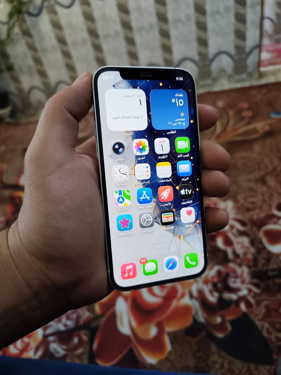 السلام عليكم ايفون ١٢ عادي مكفول من كلشي جهاز وتر بطاريه ٨٨ بلاد ذاكره ٦٤ مكاني بغداد الراشديه السعر ٣٠٠ رقمي***********

