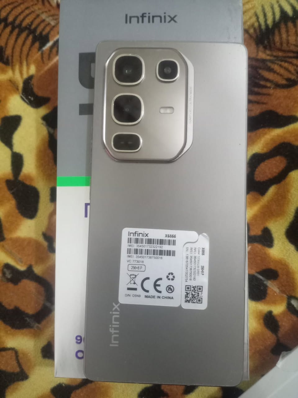 Infinx noTE 50 Pro 
جهاز نضيف ومناسب وجديد بي فقد كسر بل حساس صغير ما مثر لاعله لمس ولا الضاه مستخدم ٦ اشهر 
تستفسار علا رقم ***********
