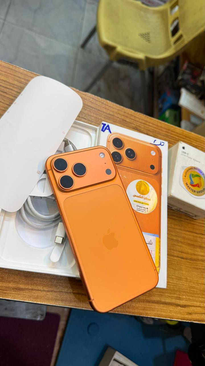ايفون 17 برو ماكس 256
بطارية 100‎%‎
نضافة 100‎%‎
ابو شريحة الاصلي
ضمان فقط مفتوح من كارتون 
ضمان شركة باقي 11 شهر
السعر مناسب
***********
العنوان القطاع شارع السوك مجاور عوينات الكرار 
مركز الشمس
