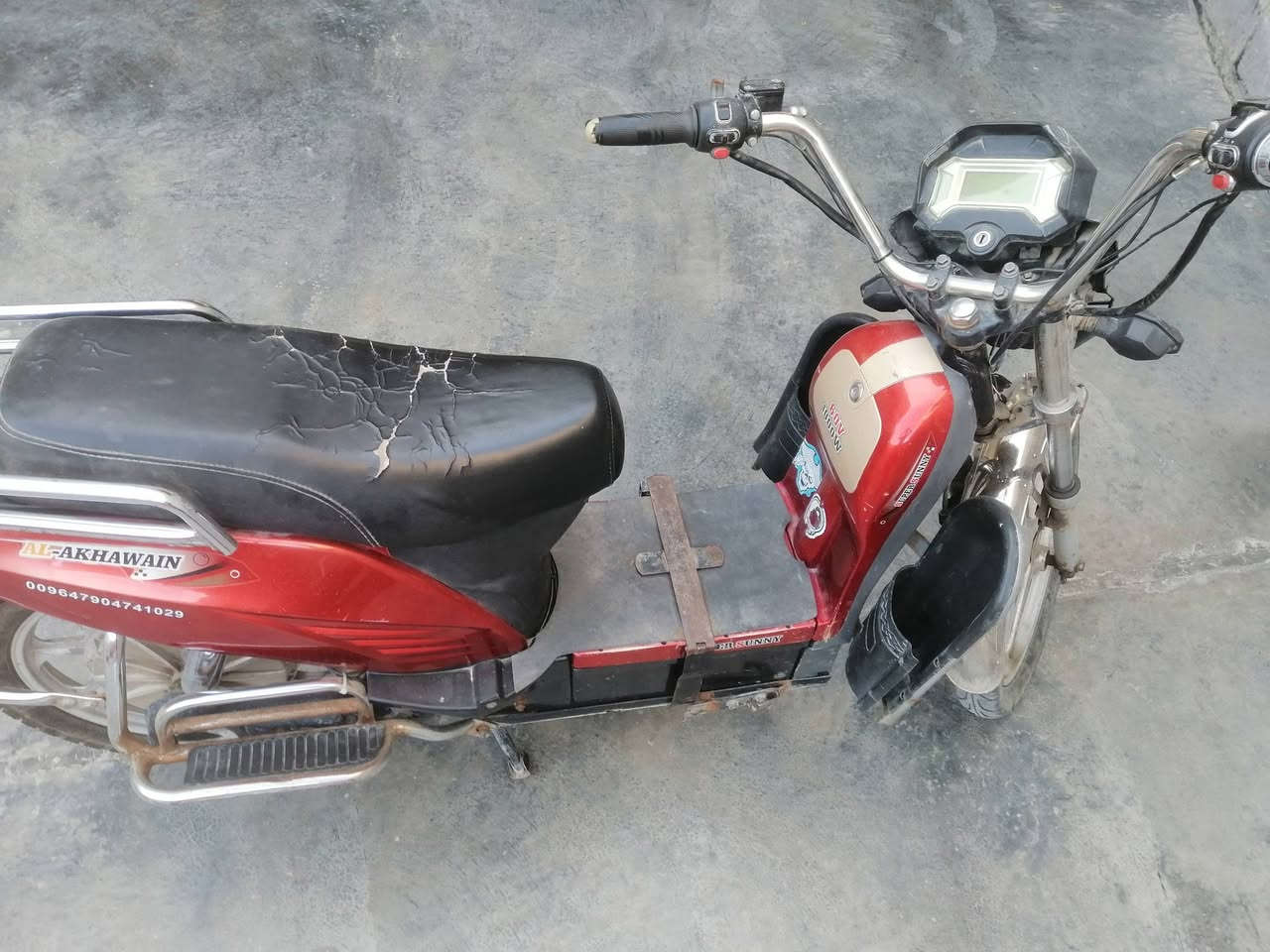 السلام عليكم 
دراجة شحن هارلي للبيع 
بطاريات يقرن 10
بريكات هايدروليك
ملف 1000W
شاشة تقرة الاعطال
تايرات چوبلس 
اربع سرع سرعته 85 
السعر 325 وبي مجال 
عنوان الفلوجة_ السكنية


**إذا كنت صاحب هذا الإعلان وتريد حذفه لأي سبب، رجاءا أرسل رسالة إلى الدعم الفني**