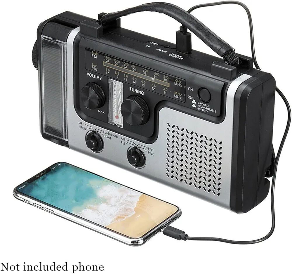 الجهاز هو راديو طوارئ  يأتي فول باند FMو SW و AM و SW2  ومحمول متعدد الوظائف، مصمم للاستخدام في الرحلات الخارجية وحالات الانقطاع المفاجئ للتيار الكهربائي. يتميز الجهاز بقدرته على العمل عبر عدة مصادر للطاقة، بما في ذلك الطاقة الشمسية والكرنك اليدوي (الدينامو)، بالإضافة إلى البطاريات التقليدية.
المواصفات والوظائف الرئيسية
نطاقات البث: يدعم موجات AM، FM، بالإضافة إلى موجات SW1 و SW2 (الموجات القصيرة)
مصادر الطاقة:
لوحة طاقة شمسية مدمجة لشحن الجهاز تحت ضوء الشمس.
مولد يدوي (كرنك) لتوليد الطاقة يدوياً عند الحاجة.
مدخل USB للشحن وتيار مستمر AC.
يعمل ببطاريات 3 * AA (غير مدرجة عادةً) أو بطارية ليثيوم قابلة للشحن.
مميزات إضافية:
مصباح يدوي (Flashlight): للإضاءة في حالات الطوارئ.
باور بانك: يمكن استخدامه كبنك طاقة لشحن الهواتف والأجهزة الرقمية بجهد 5 فولت.
وظائف أخرى: يحتوي على صفارة إنذار (Siren)، ومصباح للقراءة، وفي بعض الإصدارات وظيفة اختبار درجة الحرارة. للاستفسار عن السعر والتفاصيل تفضل الى الخاص


**إذا كنت صاحب هذا الإعلان وتريد حذفه لأي سبب، رجاءا أرسل رسالة إلى الدعم الفني**