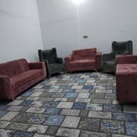 طقم ابلوق اسود • ٥ قطع ١٠ مقاعد • نظيف ١٠٠٪