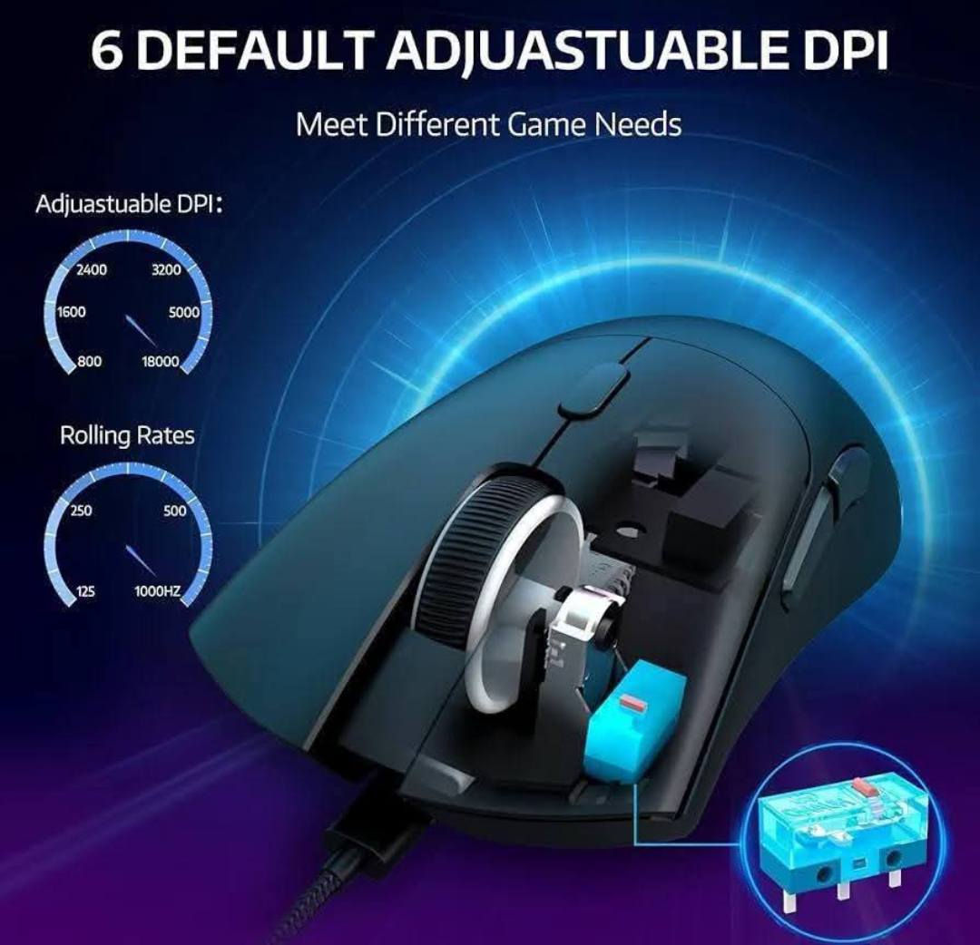 السلام عليكم
ماوس Attack Shark R1 الأصلي 🔹
ماوس قيمنق احترافي يجمع بين الأداء العالي والتصميم الأنيق، مناسب للألعاب والاستخدام اليومي.
⭐ المميزات والتفاصيل:
✅ 3 أوضاع اتصال
سلكي
لاسلكي 2.4G (مع USB Receiver)
بلوتوث BT 5.2
✅ حساسية DPI قابلة للتعديل
من 800 إلى 18000 DPI لدقة وتحكم عاليين
✅ شحن Type-C سريع وسهل
✅ بطارية تطول 70 ساعة
✅ استجابة سريعة مناسبة للألعاب التنافسية
✅ تصميم مريح وخفيف للاستخدام الطويل بدون تعب
✅ أزرار جانبية للتحكم السريع
✅ يعمل على Windows / Mac / Laptop / PC
السعر 45 بي مجال للطيبين 
تواصل ***********
عنوان كركوك ياطيب
