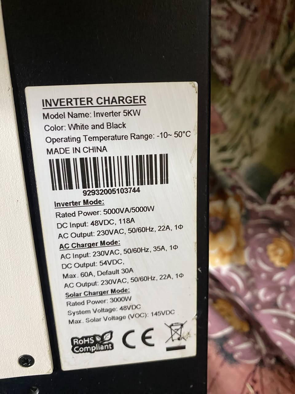 قطعتين انفيرتر
واحد 6كيلو
والثاني 5 كيلو
اشتريت غراض وطلعن وياهن ابيعهن على وضعهن 
فحم ثنينهن ب 300 الف
اضمنلك مامفتوحات
***********
