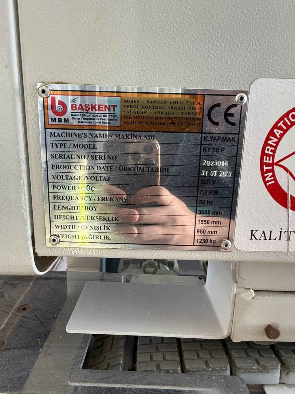 لاصق شريط P.V.C تركي مستعمل
اوز باش كانت 
اربعه مراحل
اتماتيك
موديل 2023
عنوان كركوك خلف غرفه تجاره
للاستفسار اكثر مراسل صفحه او اتصال على ارقام تالي
☎️***********
☎️***********
