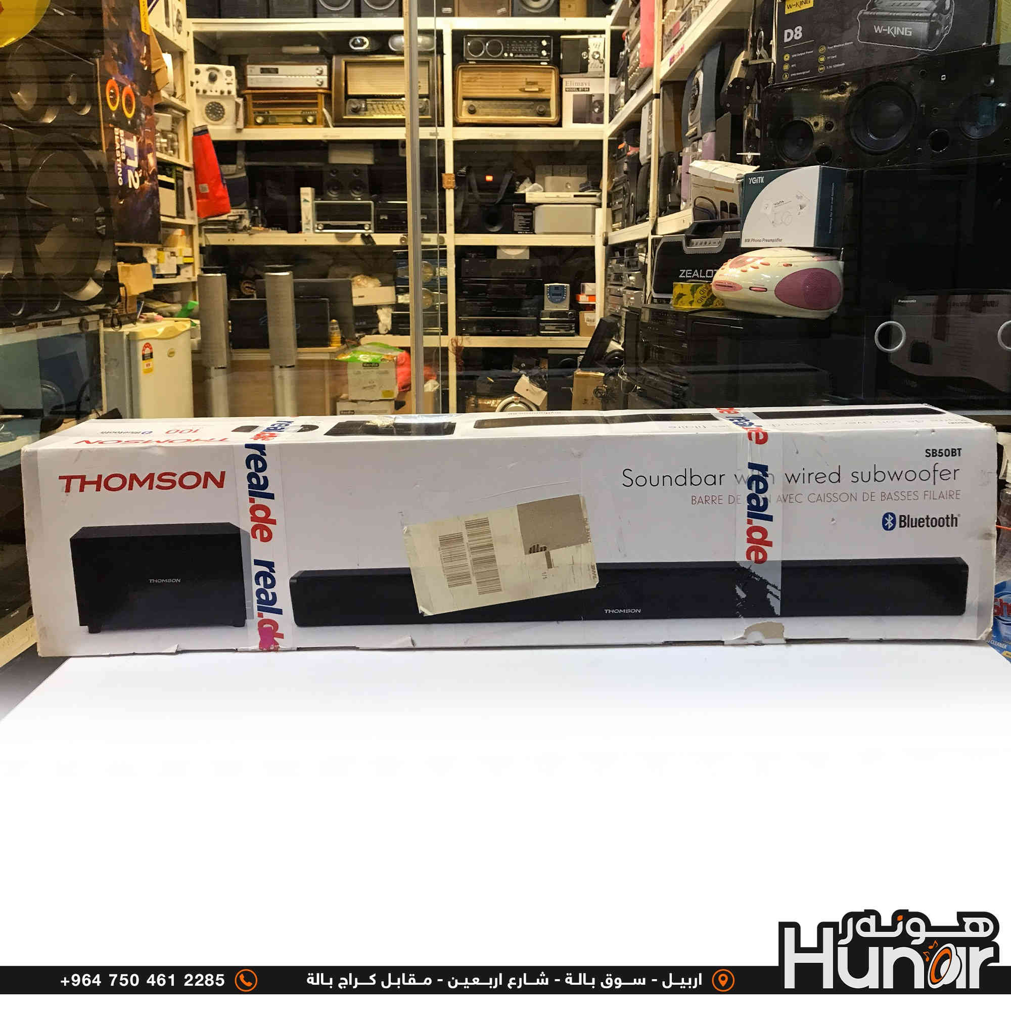 THOMSON 2.1 Soundbar  100 Watts
Model  SB50BT Bluetooth AUX
( کوردی • عربي )

🟢توصيل موجود الي جميع المحافضات
🟡گەياندن هەیە بۆ هەموو شوێنێک

🟠مــعـرض هــونـەر
🔸للـصوتــیات(امبلیفایر• سماعة• رادیو• انتیك• مایكروفون)
🔸عــنـوان• اربیل سوق بالة • شارع اربعین
🔸مـوبایـل• ***********
                   ***********

🔵پـێـشانـگای هــونـەر
🔹بۆ ئامێری دەنگی و کارەبایی(ئیمپلیفایر• سەماعە• ڕادیۆ• مایکرۆفۆن)
🔹ناونیـشان• هەولیر • بازاری لەنگەی ٤۰م
🔹مـــۆبـایـل• 
***********
***********

•••••••••••••••••••••••••••••••••••••••••••••••••••
#iraq #kurdistan #duhok #zaxo #hawler #karbala #slemani #erbil #baghdad #kurd #kurdish #akre  #karkuk #kuwait #najaf
#amplifier #audio #subwoofer #sound #music #audiophile #bass #stereo #amplifiers #speaker #soundsystem #speakers
#اربيل #العراق #بغداد
