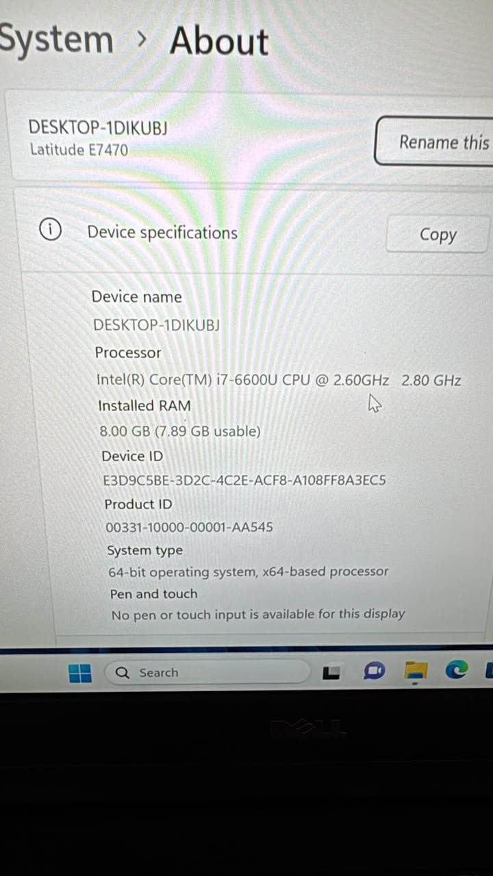 DELL E7470
CORE 7
GEN 6
RAM 8
HARD =256SSD
FHD=14”
كيبورد ضوئي
السعر=185 الف
***********
النجف شارع المدينه النجف, العراق
