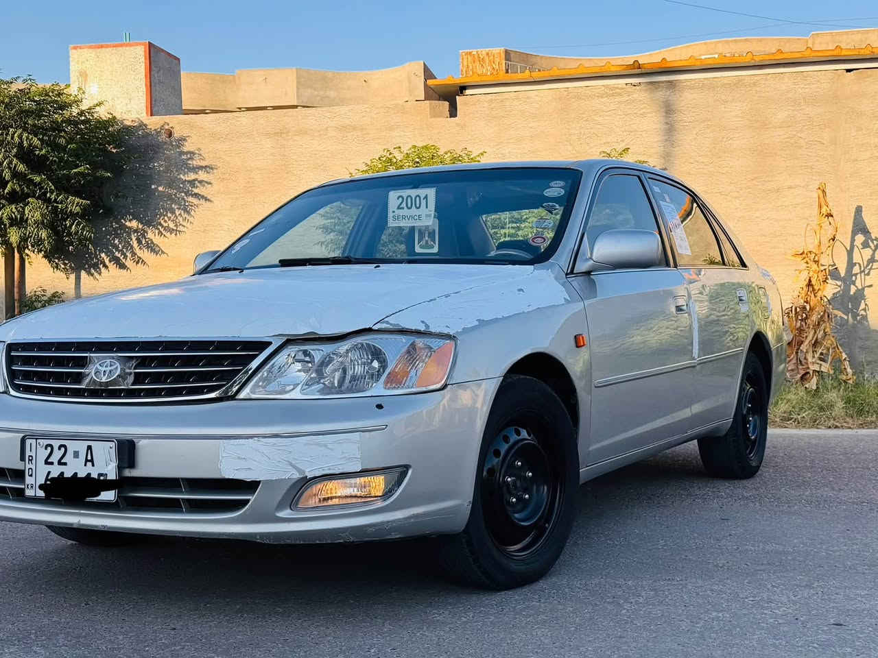 تويوتا افلون 2001 خليجي (رقم اربيل بأسمي تحويل مباشر )
محرك 6 سلندر 3000 جديد لاتنقيص ولاتبخير شرط الضمان والفحص 
بيه قطعة وحده صبغ فقط 

تبريد ثلج 

تدفئه نار 

٤ جام كهرباء  

جنطه كهرباء 

سستم سماعات 

تخم تاير 

غرفة بلاد وضع شركة بدون تشققات جديدة 

كهربائيات وضع شركة مملعوب

***********
