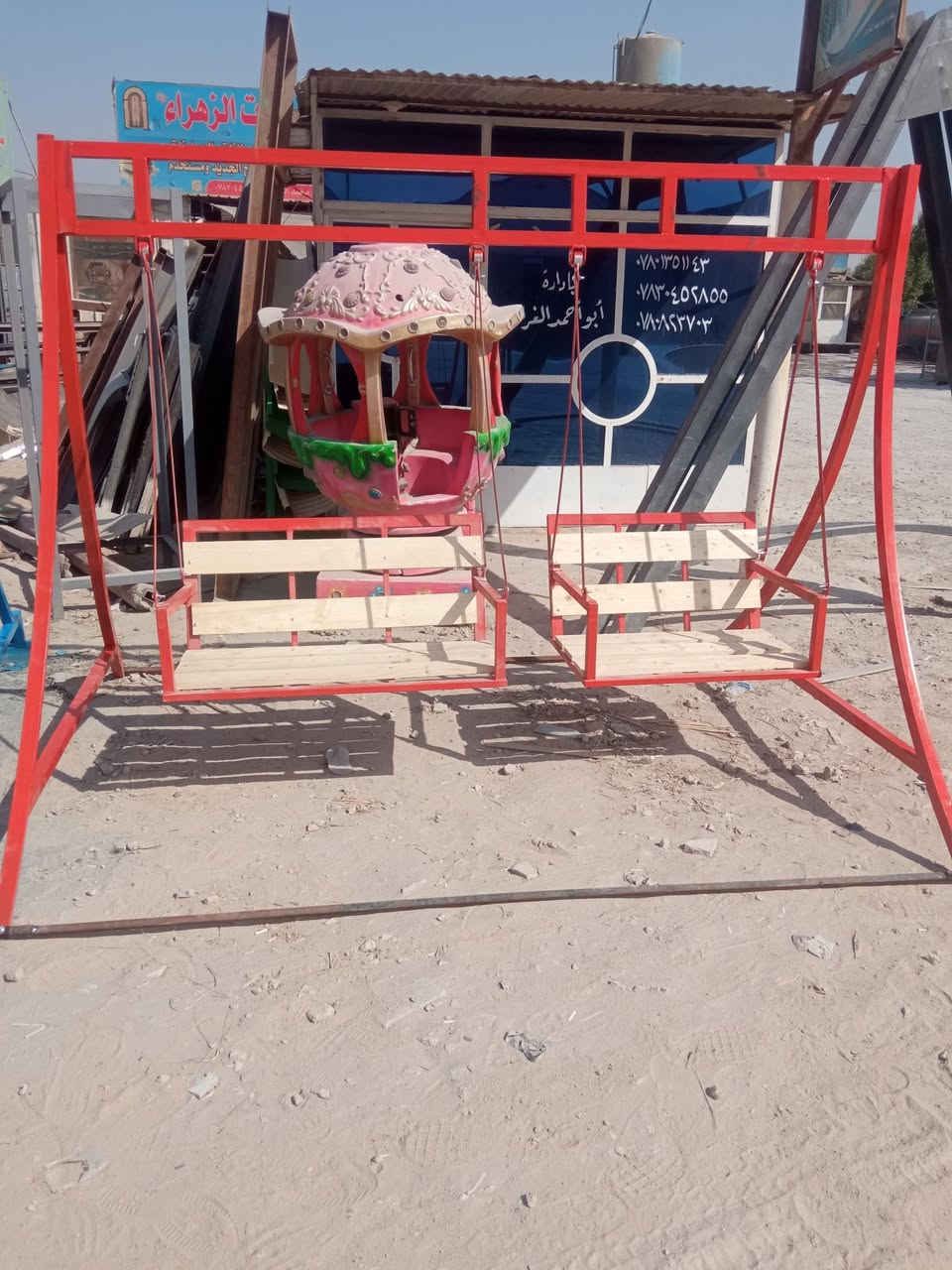 حداديه الغراوي 
عمل المراجيح 
كل الانواع المراجيح
واسعار مناسب جدن
عنوان طريق السياحي 
قرب فلكه العباسيه 
اتصل ***********
         ***********
