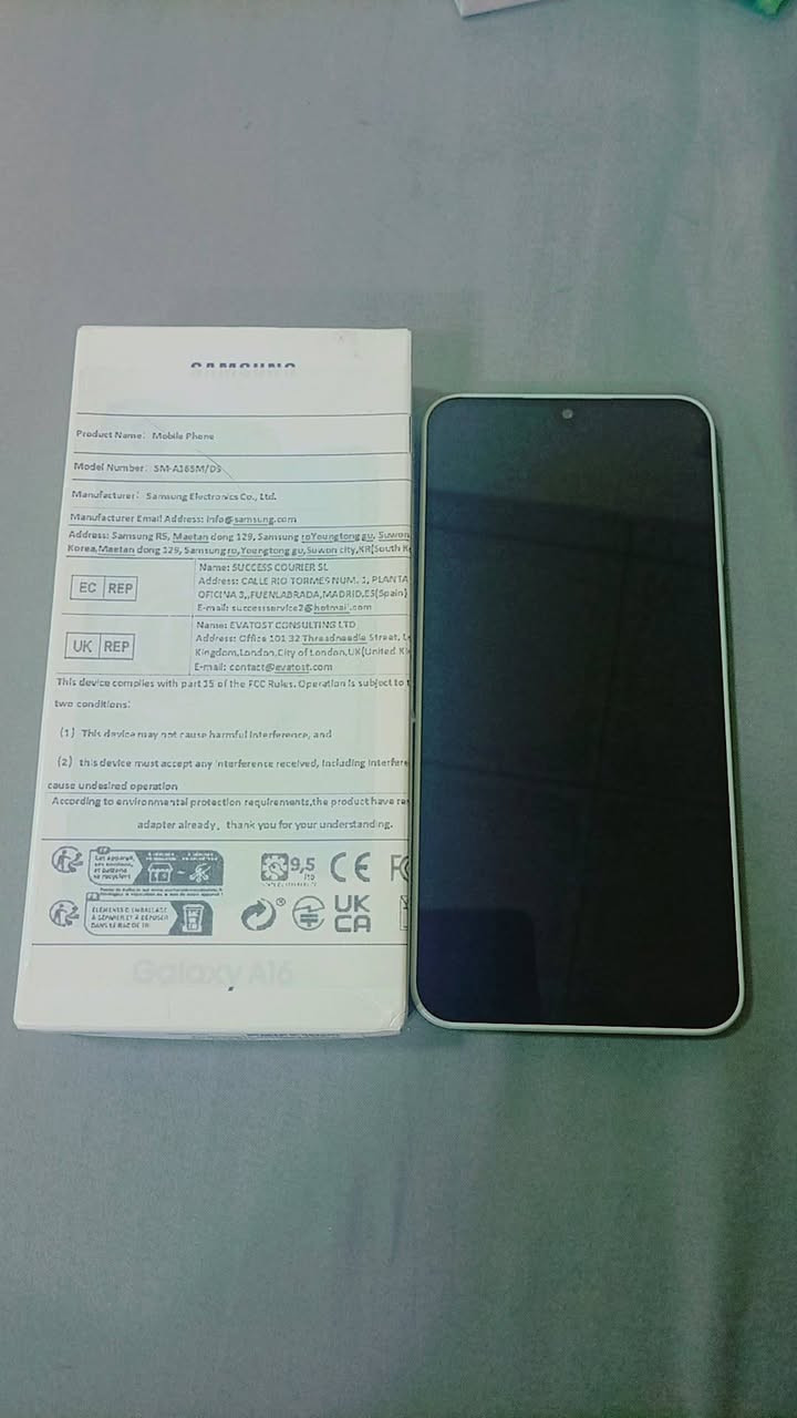 السلام عليكم
جهاز Samsung Galaxy A16
لون اخظر فاتح الشاشه مقاس 6.7بوصه من نوع Supr Amoledبدقه FHD+ كامره 50ميجابكسل البطاريه 5000ملي امبير التخزين سعه 128جيجابايت مع ذاكره عشوائيه 4جيجابايت المنشأ ...فيتنام... 
الموبايل مامستخدم كسر كارتون فقط 
السعر 150الف قفل 
لتواصل خاص او الاتصال على رقم ***********
