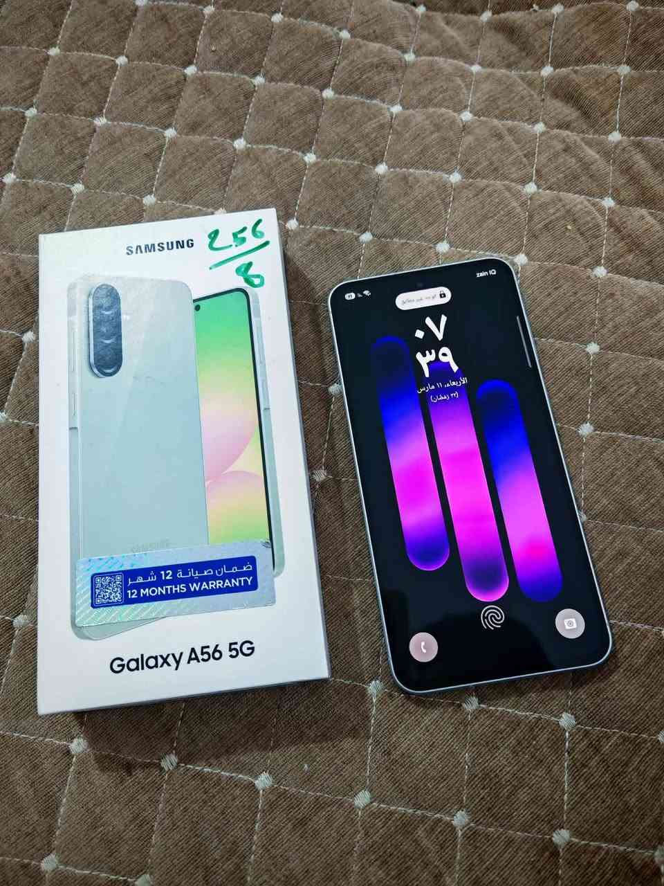 السلام عليكم 
جهاز سامسونغ A56 5G للبيع ، مستعمل استعمال نظيف جداً بشرط الفحص،
كافة ملحقات الجهاز من كارتونة الضمان وكيبل موجودات
ذاكرة 256/8 الرام 8 
السعر ٣٧٠ الف مع العلم سعر الجديد بنفس المواصفات ٤٥٠ الف
للتواصل خاص او الاتصال على الرقم ***********
