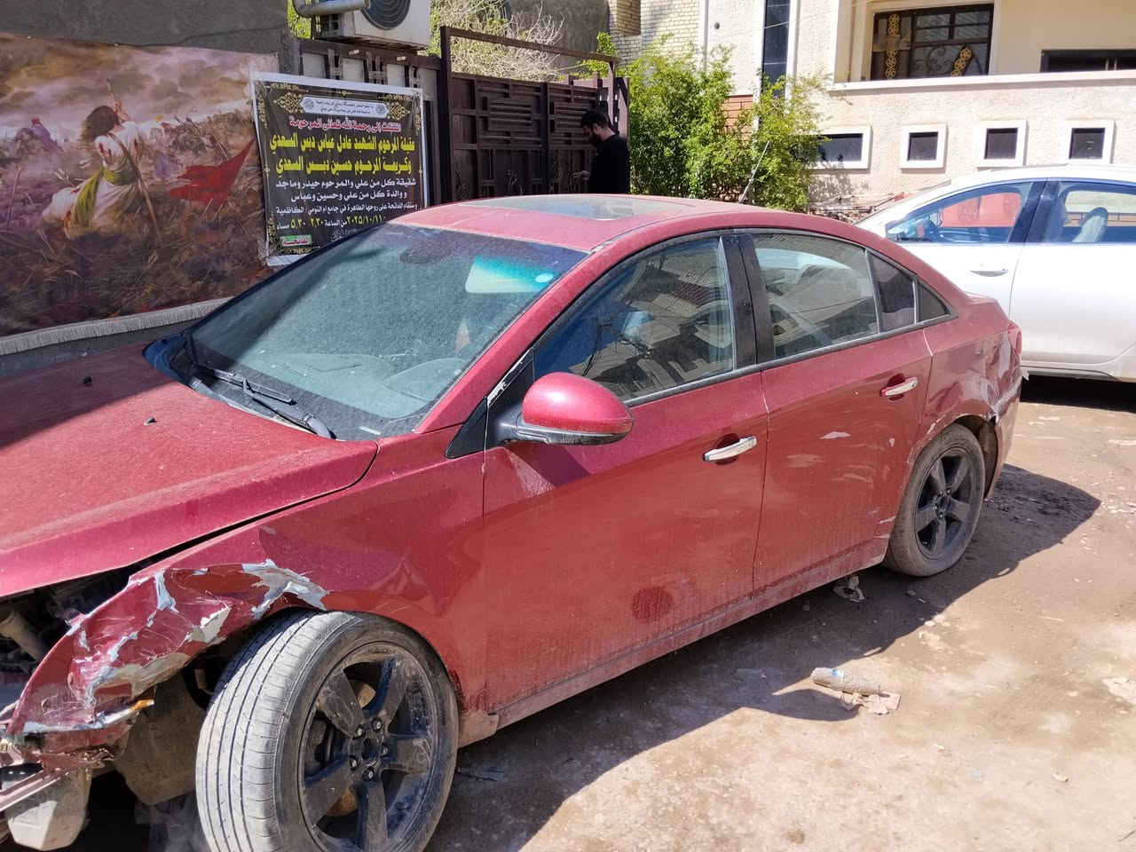 سلام عليكم بيع على الحادث السيارة كروز ٢٠١٠ خليجي محرك ١٦٠٠المرغوب السعر ٤٨$مستعجل على البيع متواجد على الواتساب ***********
