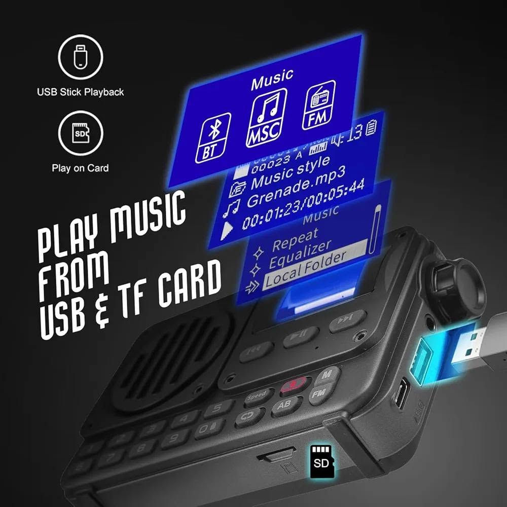 راديو جيب FM بقوة 5 وات، مزود بتقنية البلوتوث، وبطاقة TF/USB، بالإضافة إلى شاشة LCD تحتوي على اسم الأغنية واختيار المجلدات، وتطبيقات الشحن من النوع C، وتسجيل الصوت وغير ذلك الكثير... باللون الأزيتوني


**إذا كنت صاحب هذا الإعلان وتريد حذفه لأي سبب، رجاءا أرسل رسالة إلى الدعم الفني**