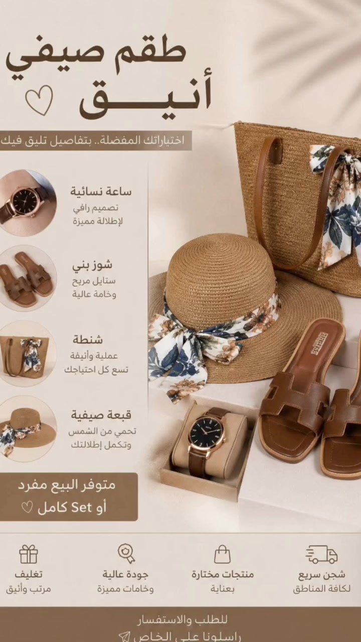 ستايل الصيف وصل بأجمل التفاصيل ✨
حقائب خوص أنيقة 👒
ترتيب يجنن ولمسة فخامة تخلي إطلالتج غير ✨
متوفر مفرد وجملة 🔥
أسعار تنافسية وشغل مرتب 💼
للحجز والاستفسار راسلينا خاص 📩


**إذا كنت صاحب هذا الإعلان وتريد حذفه لأي سبب، رجاءا أرسل رسالة إلى الدعم الفني**