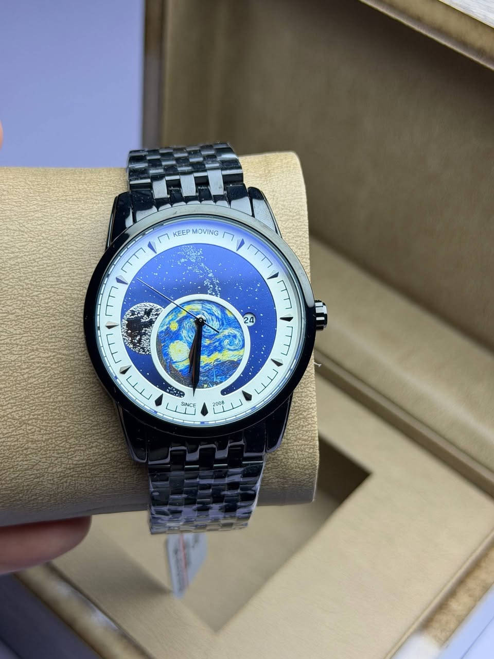 Keep moving 
اصلي ماكنه ياباني 
مينا مميزة 
قفل فراشة 
ستانلس ستيل 
مقاومة للماء

25 الف على اول تم

524953506144963935


**إذا كنت صاحب هذا الإعلان وتريد حذفه لأي سبب، رجاءا أرسل رسالة إلى الدعم الفني**