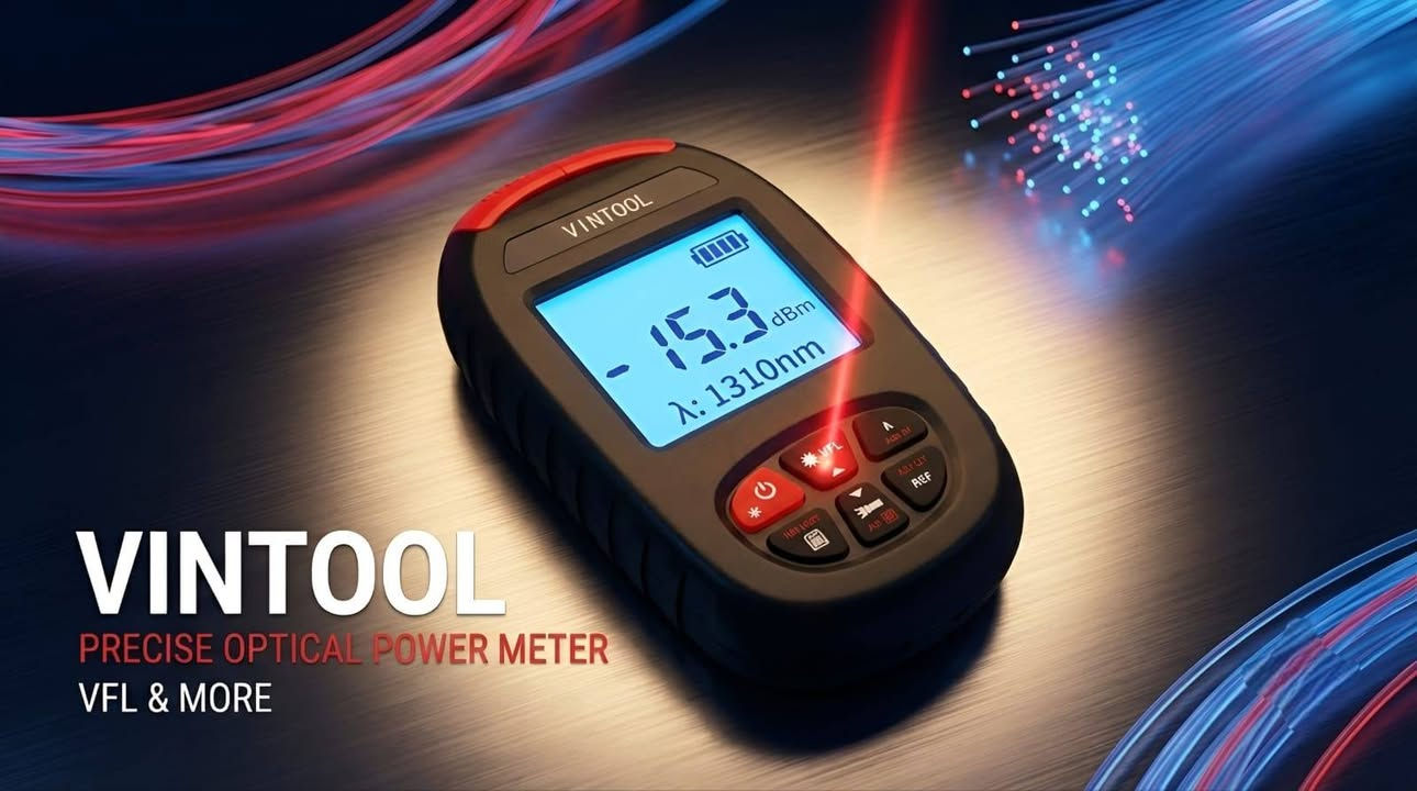 منتجات Vintool بين يديك لوكلاء الضوئي 
مكائن لحام والبورميتر 
🔥 وصلت الآن ولأول مرة!
مكينة لحام الألياف الضوئية VintooL T-15 – احترافية، سريعة، وبتقنية متطورة! 🔧⚡

هل تبحث عن أداء موثوق وكفاءة عالية في لحام الألياف الضوئية؟
مكينة VintooL T-15 هي الخيار الأمثل لمشاريع الـFTTH وشبكات الاتصالات.

⸻

✨ أبرز الميزات:
 • محاذاة نواة الألياف (Core Alignment) بدقة متناهية 🎯
 • 6 محركات مستقلة لأداء أكثر سلاسة ⚙️

 • لحام فائق السرعة خلال 7 ثوانٍ فقط ⏱️

 • تسخين تلقائي بـ 15 ثانية فقط ♨️

 • شاشة لمس ملونة 4.3 بوصة 📱
 • هيكل مقاوم للصدمات – مثالي للميدان 🧳
 • تدعم جميع أنواع الألياف: SMF / MMF / DSF / NZDSF / BIF 🧵
 • معدل فقدان منخفض جداً: 0.015dB فقط 📉

⸻

🔍 المواصفات التقنية المميزة:
 • 🔋 بطارية 6000mAh تكفي حتى 240 عملية
 • 💾 سعة تخزين: 10,000 نتيجة + 100 صورة
 • 🔭 رؤية مكبرة X/Y حتى 300x
 • ♻️ متوافقة مع أكمام الحماية 25 / 40 / 50 / 60 مم
 • 🎒 وزن خفيف: 1.9 كغ – سهل الحمل والتنقل
 • 🔌 منفذ USB 2.0 لنقل البيانات والتحديثات
✅ ضمان حقيقي لمدة سنة كاملة!
كل مكينة مزودة بضمان رسمي لمدة 12 شهر يشمل الأعطال المصنعية والاستبدال – اشترِ بثقة واطمئنان!
جاهز للتميز في مشاريعك؟
اطلبها الآن وابدأ بلحام احترافي فائق الجودة! 🚀
الحجز عبر الواتساب 
***********
بغداد -شارع الصناعه -مدخل فرع صاج الريف
