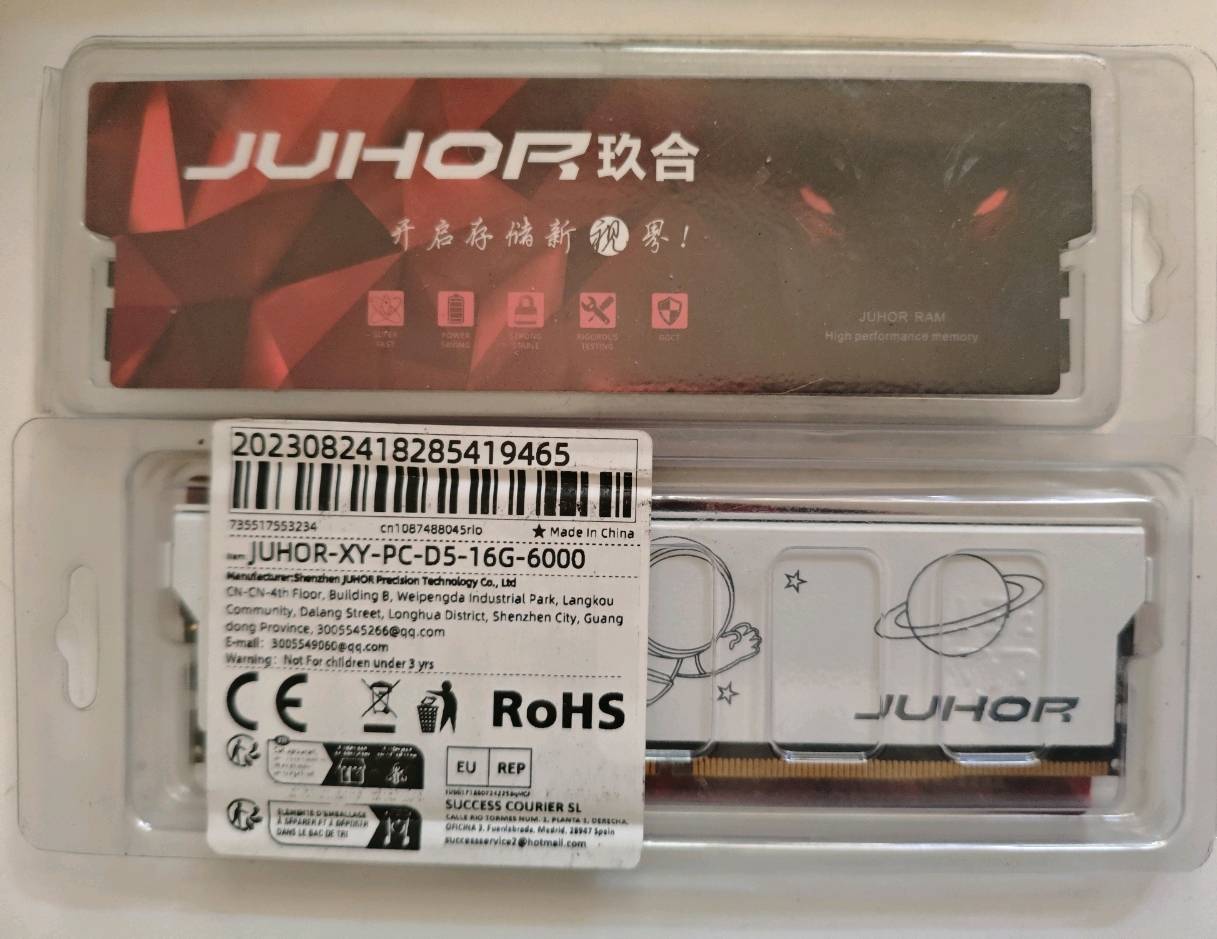 سلام عليكم 
___________________________
رامات Juhor DDR5 بسرعة 6000MHz للبيع

المواصفات: قطعتين (16)

المجموع: 32GB

التوقيتات: 96-84-48-46 CL.

الميزات: تدعم التفعيل التلقائي

.XMP

السعر: 450 ألف دينار بيه مجال للشراي

الموقع بغداد - جكوك
 استلام مباشر فقط ماكو توصيل

ملاحظة: الرامات بحالة ممتازة وبالعافية على الي ياخذهن.