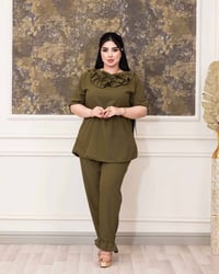 سوت نسائي • خامة كريشة • L XL 2XL