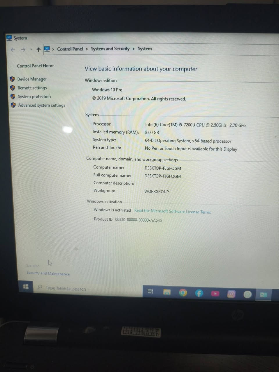 لابتوب hp  للبيع حيل نضيفه مواصفاتها مبينه ب صور السعر 250
***********
