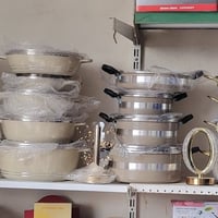 مواد منزلية • طاوات تيفال ٧ قطع • جداري كرانيت