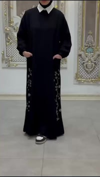 عبايات كويتي • جرجيت • سواد فاحم