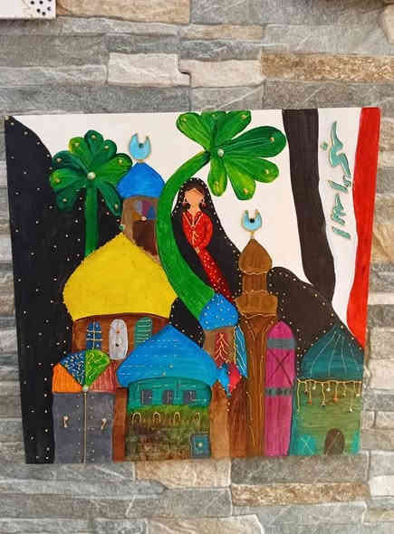 لوحات خشب ٣٠×٣٠ رسم بالوان الزجاج والاكرلك لطلب المراسله عبر واتساب ***********سعر القطعه ٧ الاف متوفر توصيل كافه المحافظات
