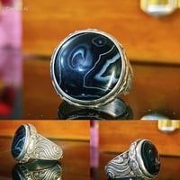 خاتم 💍فضة عقيق جزع  سعر  💵100الف دينار عراقي للطلب وللاستفسار مراسلة ا...