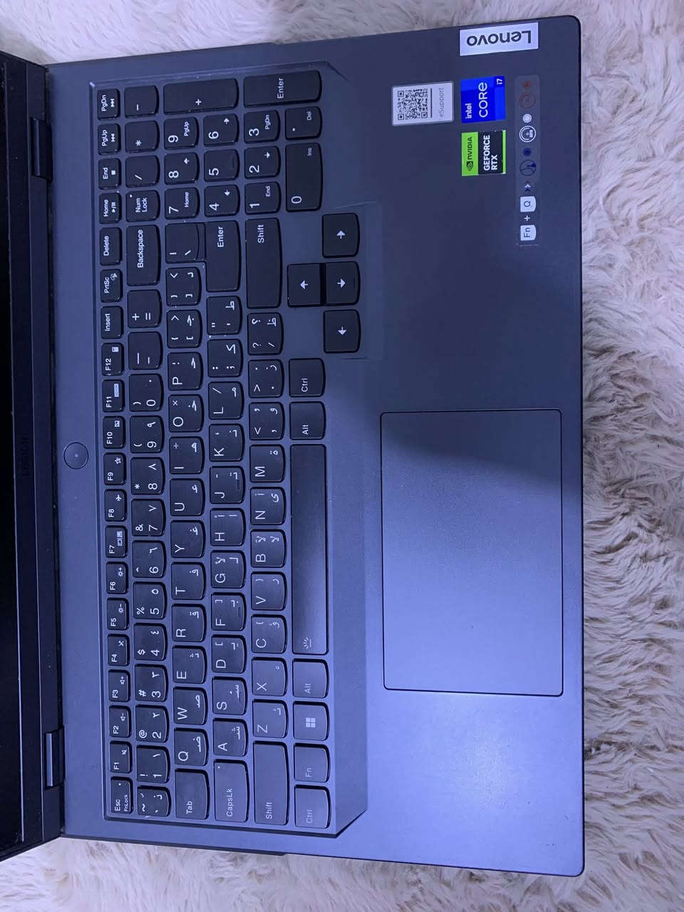 سلام عليكم ..
لابتوب كيمنك ( LENOVO LEGION )  
المواصفات /  i7 14
RTX 4060 Ti
Ram 32
hard 1t

الشاشة / 2k 
240 Hz
جداً سلسله ب العاب القوية و وضوح كلش حلو وكلشي موضح بلمواصفات 

السعر / 2,000,000 وبي مجال للشراي ، مكاني بغداد 
للتواصل رقم موبايل او واتساب ***********
