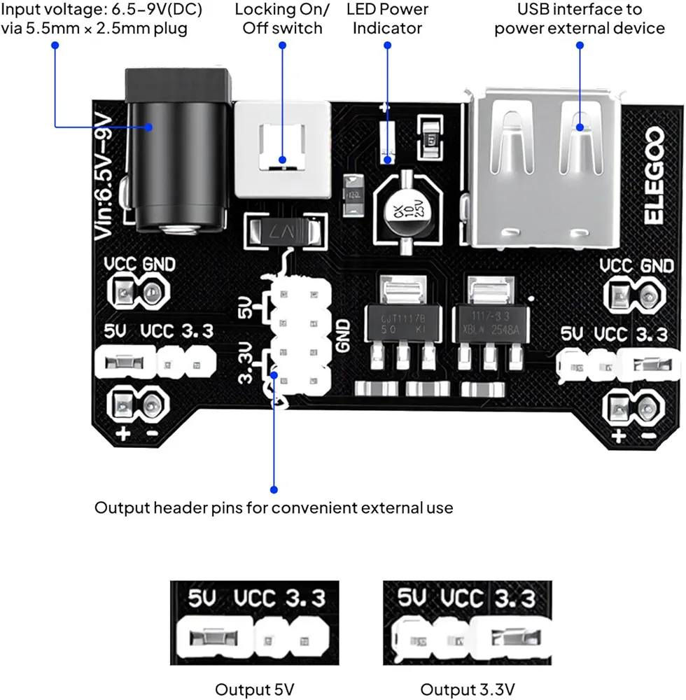 مجموعة الكترونيات ممتعة مطورة مع وحدة امداد الطاقة، اسلاك توصيل مقياس جهد دقيق، لوحة توصيل 830 نقطة ربط متوافقة مع اردوينو، STM32 بكج كامل


**إذا كنت صاحب هذا الإعلان وتريد حذفه لأي سبب، رجاءا أرسل رسالة إلى الدعم الفني**