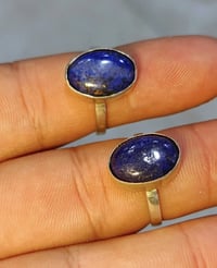 خواتم حجر اللازورد طبيعي اصلي ذمة صياغات يدوية ملائية ناعمة فضة ٩٢٥ أس...