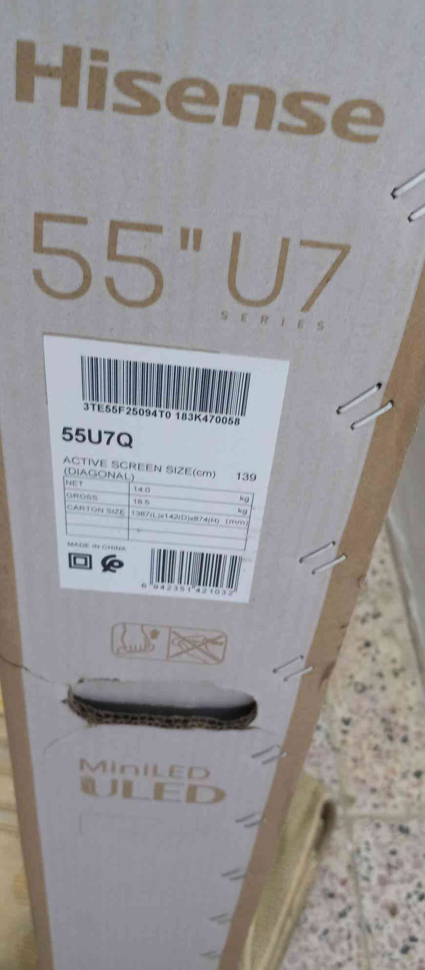 السلام عليكم شاشه هايسنس U7Q 2025 الي هيه أحدث موديل ب U7 وأفضل موديل شاشه mini led الغني عن التعريف شاشه فول من جميع النواحي استعمال شهر تقريبا الشاشه نضيفه جدا باقي المواصفات تكدرون تشوفون على كوكل محتاج فلوس واريد ابيعه الله شاهد رايده ب 850 الف مكاني بغداد الأمين الثانية رقمي ***********
