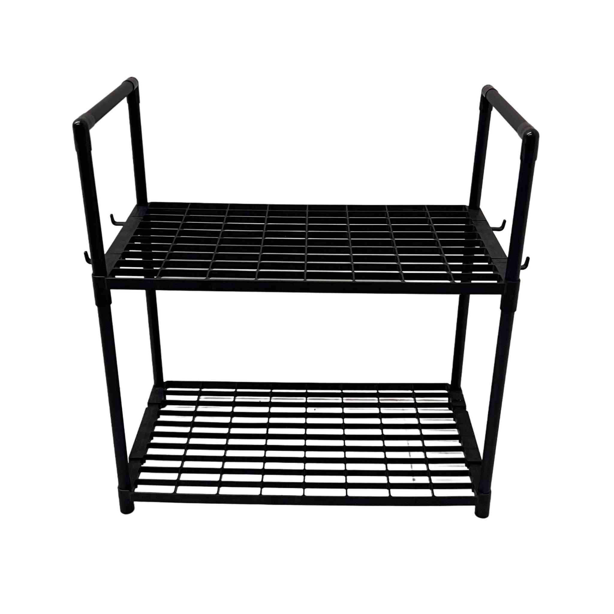 رف مطبخ معدني بطابقين مع خطافات – Kitchen Racks موديل YX9122-2

• رف مطبخ عملي بطابقين مصمم لتنظيم أواني المطبخ، العلب، والأدوات اليومية بشكل مرتب وواضح.

• تصميم بطابقين يوفر مساحة تنظيم أفضل على سطح المطبخ

• مزود بـ خطافات جانبية (J-Hook) لتعليق أدوات الطبخ

• هيكل من أنابيب فولاذية (Steel Pipe)

• مناسب للاستخدام على الطاولة أو سطح المطبخ

• تصميم مفتوح يسهل الوصول للأغراض وتنظيفه

• عدد الطوابق: 2
• العرض: 50.5 سم
• الارتفاع الكلي: 51 سم
• العمق: 27 سم
• ارتفاع الرف العلوي: 18 سم
• ارتفاع الرف السفلي: 32 سم

محتويات العلبة

• 2 × رف معدني (Shelves)
• 2 × أنبوب فولاذي بطول 34 سم
• 2 × أنبوب فولاذي بطول 22 سم
• 4 × أنبوب فولاذي بطول 18 سم
• 4 × وصلات (Connectors)
• 4 × خطافات J-Hook
• دليل تركيب مصوّر بغداد, العراق


**إذا كنت صاحب هذا الإعلان وتريد حذفه لأي سبب، رجاءا أرسل رسالة إلى الدعم الفني**