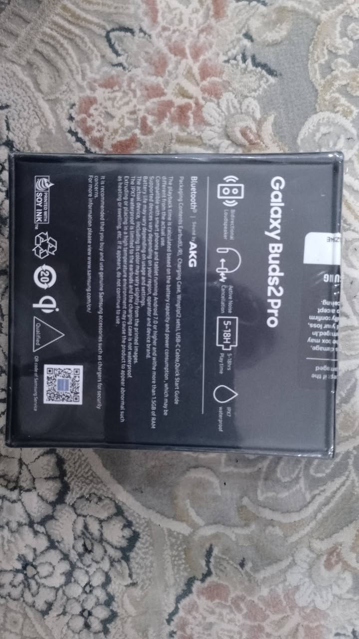 سماعات ايرپود سامسونك
 Galaxy Buds2 pro
كبس الشركة ...غير مفتوحة نهائيا
المميزات موضحة بالصور بالاسفل
السعر 110.
يتوفر توصيل لكل المحافظات


**إذا كنت صاحب هذا الإعلان وتريد حذفه لأي سبب، رجاءا أرسل رسالة إلى الدعم الفني**