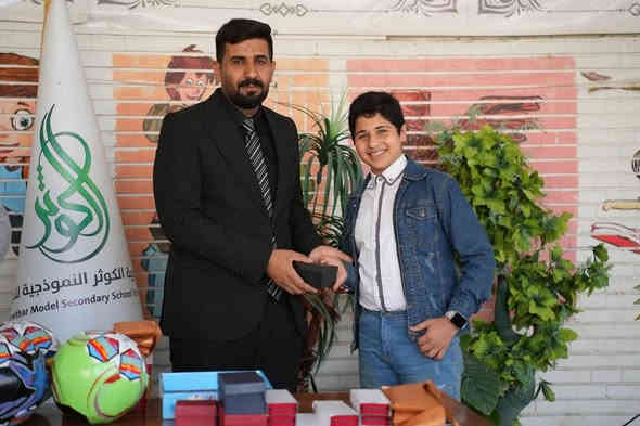 منشور رقم (٦)
إدارة وكادر ثانوية الكوثر الاهلية النموذجية للبنين يقدمون هدايا لمجموعة من طلبة ثانوية الكوثر الأهلية النموذجية بمناسبة
 عيد الطالب.

ثانوية الكوثر الأهلية النموذجية للبنين
مكان لزرع بذور المستقبل
وبيئة تعليمية مميزة.

🌹🌹 التسجيل مستمر 🌹🌹

🌹 مميزاتنا:
🌷 كادر تدريسي متميّز ذو خبرة عالية.
💐 متابعة يومية لمستوى الطلبة.
🌹 بيئة تربوية وتعليمية راقية.
🌺 قاعات دراسية مهيأة ومكيّفة.
🌹 أنشطة علمية وثقافية داعمة لمسيرة الطالب.

الموقع: النجف الأشرف / حي السعد / شارع جامع ابن كمّونة / مقابل القنصلية الإيرانية سابقاً / مجاور مكاتب السياحة والسفر.

للاستفسار الاتصال بـ:
📞 ممثل الهيئة التأسيسية: ***********
📞 الحسابات: ***********
📞 الإعلام: ***********

المركز الإعلامي
