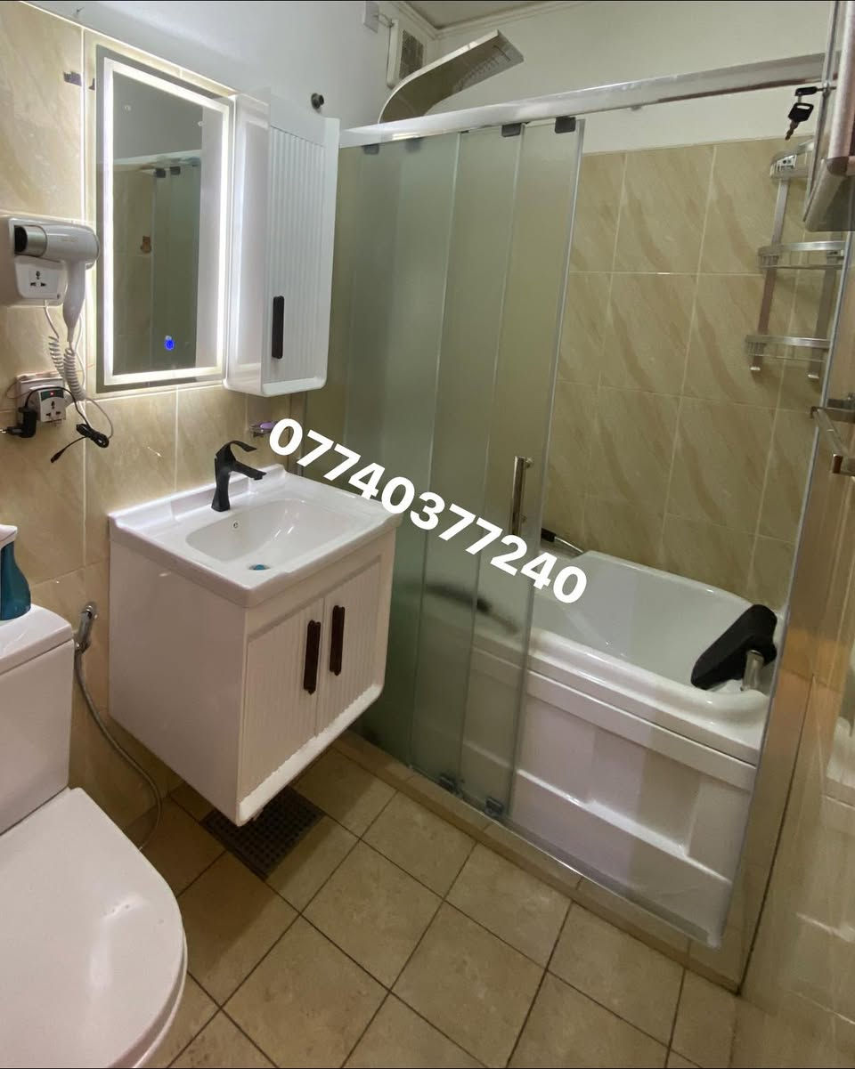 بسم الله ماشاء الله
تم تجهيز حمام بالكامل شقة 100 متر شرقي في مجمع بسماية 
من مغسله pvc
وقاطع زجاج ودوش بنل
وبانيو اكريلك
مع اكسسوارات الحمام 

للاستفسار الاتصال على الرقم ***********
