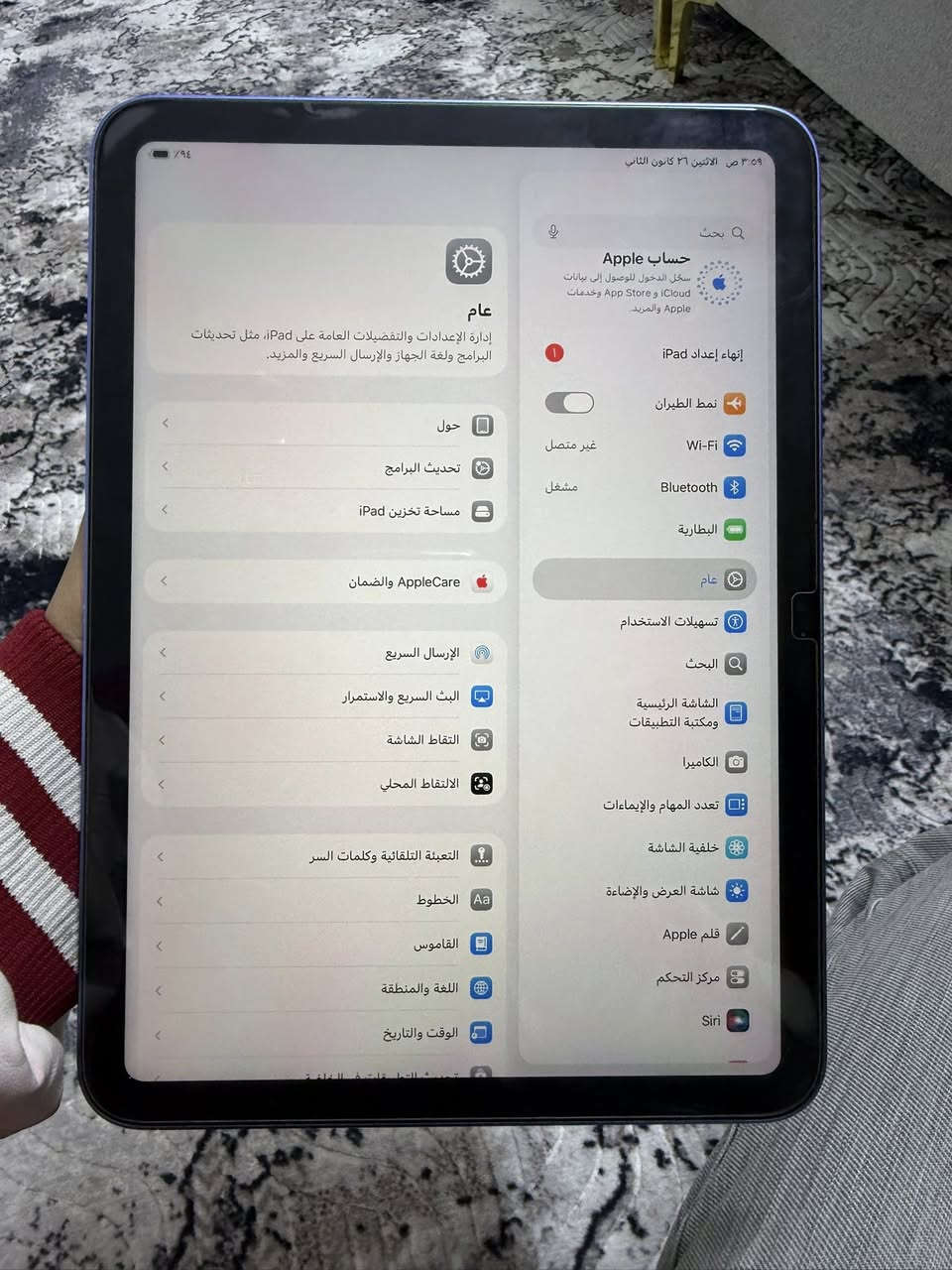iPad الجيل العاشر ذاكره 64gb نضاففه 100‎%‎ الجهاز وكاله مكاني بغداد الكماليه ***********
