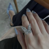 خاتم فراشة • خواتم زركون • خاتم نسائي • مجوهرات نسائية • اكسسوارات نسا...