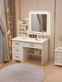 ميز تواليت • مرآة LED • ٨٠×٣٧×١٣٢سم