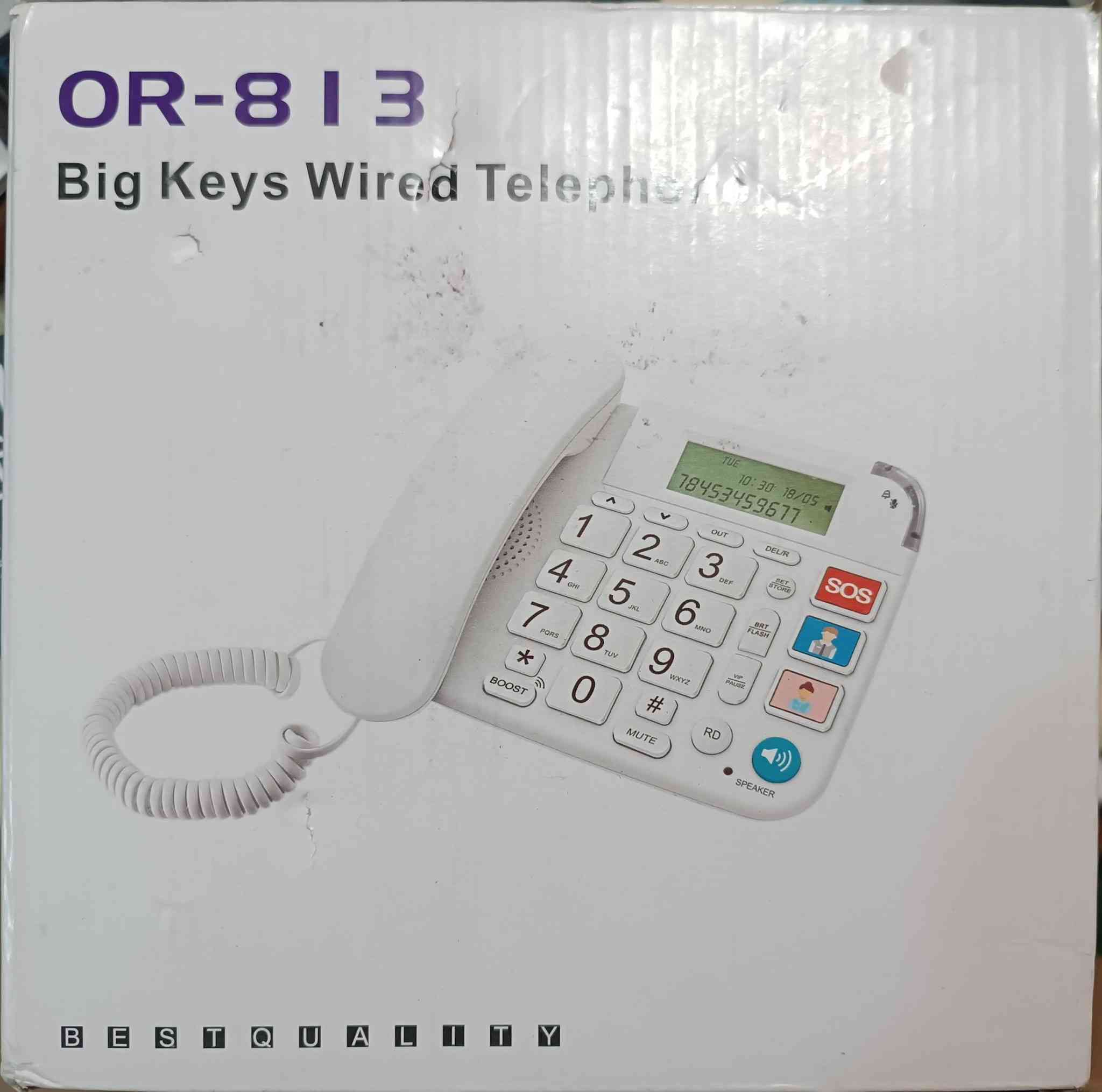 لماذا تختار هاتف OR-813 الأسود؟
​✅ أزرار ضخمة وواضحة جداً: لوحة مفاتيح مصممة خصيصاً لتسهيل عملية الاتصال ومنع الأخطاء.
​✅ ميزة الـ SOS للطوارئ: زر بارز ومخصص للاتصال السريع في الحالات المستعجلة.
​✅ أزرار الصور للاتصال السريع: يمكنك تخصيص مفاتيح بأسماء وصور أفراد عائلتك للاتصال بهم بضغطة واحدة.
​✅ صوت قوي ونقي مع ميزة BOOST: لتعزيز مستوى الصوت لضعاف السمع.
​✅ شاشة LCD واضحة: تعرض الوقت ورقم المتصل بوضوح.
​✅ خاصية المكبر (Speaker): لإجراء المكالمات بوضوح تام دون إمساك السماعة.
​🏠 أعلى معايير الجودة والسهولة لمن تهتم براحتهم وسلامتهم.
السعر 8000 فقط


**إذا كنت صاحب هذا الإعلان وتريد حذفه لأي سبب، رجاءا أرسل رسالة إلى الدعم الفني**