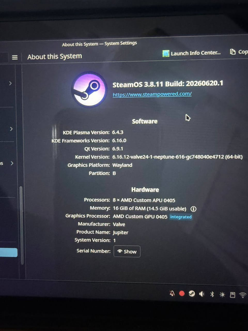 ستيم دك 128GB Steam Deck LCD بطارية 100% نظافة حوالي 97%.

السلام عليكم.

الجهاز نظافة حوالي 97%، بطارية 100%.
ذاكرة داخلية 128GB.
كڤر حماية.
شاحنة اصلي (مال Msi Claw 65W).

💎السعر: 425 الف✨

توصيل: متوفر.
مكاني: بغداد.


**إذا كنت صاحب هذا الإعلان وتريد حذفه لأي سبب، رجاءا أرسل رسالة إلى الدعم الفني**