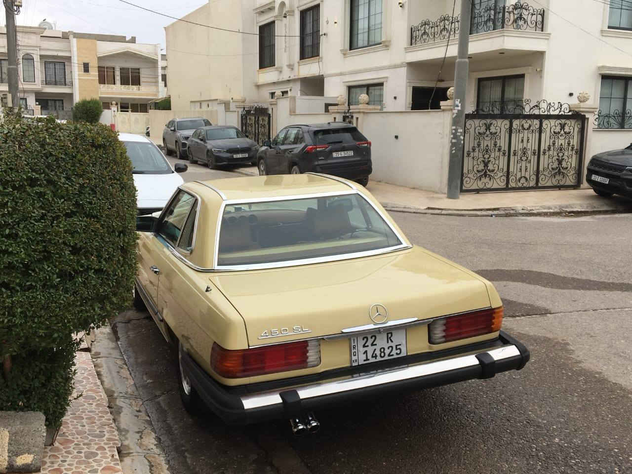 مرسيدس حجم ٤٥٠ موديل ١٩٧٨ محرك ٨ سلندر سياره جديده رقم اربيل وارد أمريكا وصور أمريكا بالمنشور مكاني بغداد ***********
