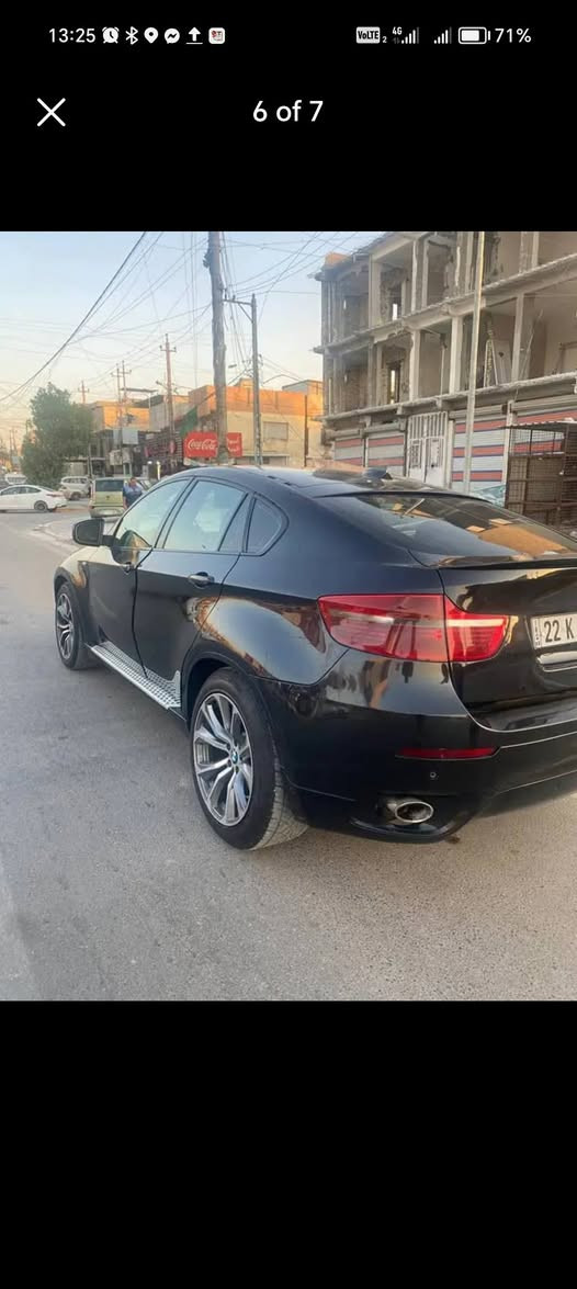 BMW X6 3.5  2010 كاز
twin turbo

-------------------------------------
السعر : 100 وبيه مجال بسيط 
‏
رقم الهاتف : *********** / واتساب  

رقم السيارة : أربيل 

مكان السيارة : بغداد
-------------------------------------
السلام عليكم 
للبيع او مراوس حسب القناعة
بي ام  X6 موديل 2010 حجم 3.5 6 سلندر كاز 
سيارة اوربية  سنوية 2027 سيارة  ماشية 175 الف محرك وكير وضع شركة ما مفتوح 

تفاصيل 👇🏼👇🏼
1_ بصمة 
2_محرك 6 سلندر  ✈️⁦⁩+كير مكفولات ⁦
3_تبريد قطع تين عاطل للاسف قبل أسبوع 
4_سلايت 
5_كير كوبرا
6_مراية داخلية+جانبة عاكسة 🔍
7_مري شفط ⚔️
8_ كشنات كهرباء  +ذاكرة خزن  
9_لدات انارة داخلية 💡
10_شاشة أعطال  🖥
11-انارة ترحيب 🔦
12-حساسات امامي خلفي  
13-لايت زنون داينمك  
14-ستيرن كهرباء مع خزن ذاكرة 
15-شاشة اعطال 
16_هاند بريك بصمة 
17- كزوز  رياضي
18_شفتات ستيرن 
19_جنطة كهرباء
