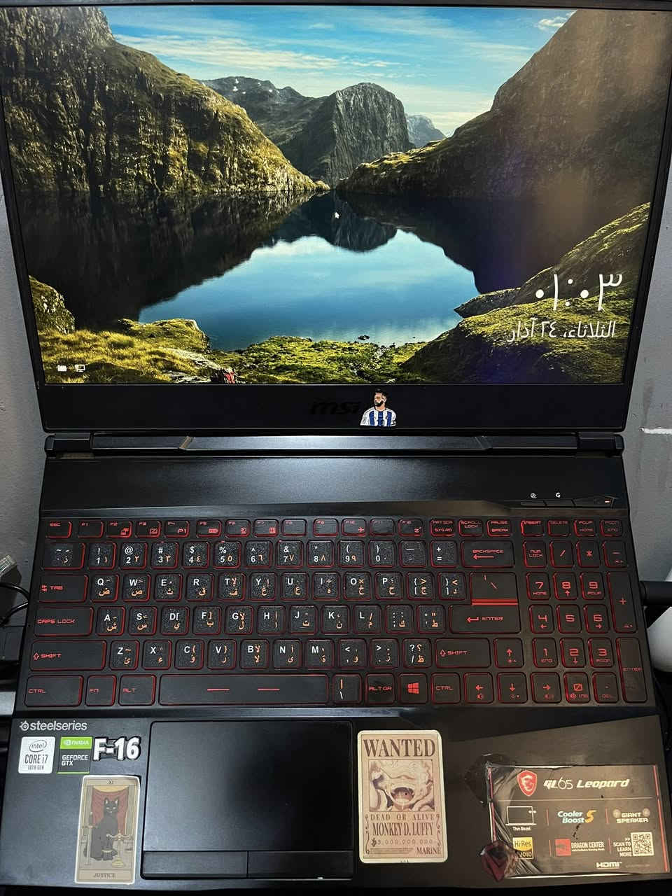 سلام عليكم
🔥  وحش للبيعmsi gl65 leopard 🔥

⚡ المعالج: Intel Core i7-10750H بسرعة 2.6 GHz

🧠 الرام: 24GB – أداء سلس ومتعدد المهام

💾 التخزين: 932GB HDD + 477GB SSD NVMe Kingston – سرعة عالية ومساحة كبيرة

🎮 كرت الشاشة: NVIDIA GeForce GTX 1660 Ti 6GB + Intel UHD Graphics 128MB

🖥️ نظام التشغيل: 64-bit، دعم اللمس مع 15 نقطة لمس

📌 مميزات إضافية:

 • مثالي للألعاب، التصميم، برامج التطريز والهندسة

 • أداء ممتاز لتعدد المهام وتشغيل البرامج الثقيلة غراضه كاملة شاحنة والكرتونه وكلشي

الموقع: [ديالى بعقوبة]

ادمن❤️


**إذا كنت صاحب هذا الإعلان وتريد حذفه لأي سبب، رجاءا أرسل رسالة إلى الدعم الفني**