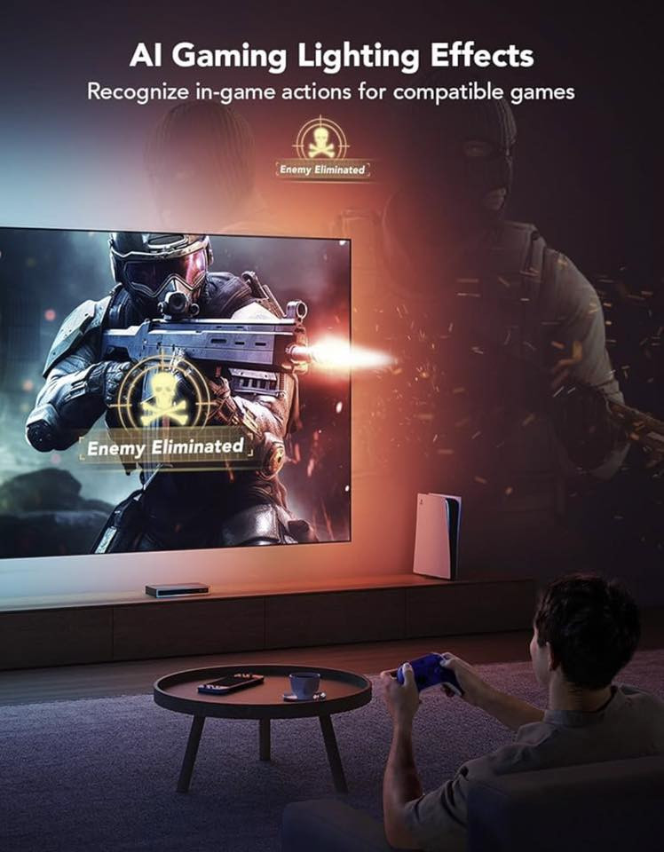 Govee AI Gaming Sync Box(55-65)
لكل عشاق الأفلام والمباريات والـ Gaming.. إذا كنت تعتقد أن شاشتك الكبيرة (55-65 بوصة) تعطيك التجربة الكاملة، فإليك السر الذي سيغير اللعبة تماماً! 👇
نقدم لكم العقل المدبر للإضاءة المحيطية: Govee AI Gaming Sync Box 🌌✨
هذا الجهاز ليس مجرد شريط إضاءة تقليدي، إنه نظام ذكي يقرأ الصورة مباشرة من سلك الـ HDMI وينقل الألوان إلى جدران غرفتك بسرعة البرق وبدون أي تأخير (Zero Lag)! ⚡
🌟 ما الذي يجعله استثنائياً؟
🔹 مزامنة HDMI فائقة الدقة: وداعاً للكاميرات المشتتة، الإضاءة تقرأ الألوان من الستلايت، الـ PS5، أو الـ Apple TV مباشرة لتعطيك تطابقاً خيالياً مع كل مشهد.
🔹 دعم جيل المستقبل: يدعم دقة 4K بتردد 14افتحرير 144Hz وتقنيات HDR لضمان بقاء جودة صورتك وسلاستها بأعلى مستوى للألعاب والأفلام.
🔹 تغطية غامرة وكثيفة: الشريط مصمم بخصائص توزيع مصابيح عالية الكثافة ليعطي هالة ضوئية مبهرة تذيب الحدود بين الشاشة والجدار.
🔹 ذكاء اصطناعي تفاعلي: خوارزميات ذكية تتعرف على أحداث ألعابك وتتفاعل مع انتصاراتك بتأثيرات ضوئية حماسية تشعرك أنك داخل المعركة.


**إذا كنت صاحب هذا الإعلان وتريد حذفه لأي سبب، رجاءا أرسل رسالة إلى الدعم الفني**