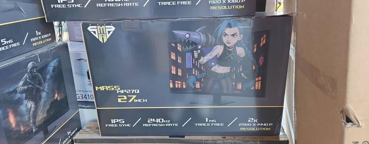 شاشات ماس حجم ٢٤ و ٢٧ 
--------------------------
شاشة ٢٤ تردد ٧٥ و ١٨٠ هرتز 
شاشة ٢٧ وضوح 1080 تردد ١٨٠ 
شاشة ٢٧ وضوح ٢ك تردد ٢٤٠ هرتز 
--------------------------
حجم ٢٤ السعر ٧٥ الف 
حجم ٢٤ السعر ١٥٠ الف 
حجم ٢٧ السعر ١٧٠ الف 
حجم ٢٧ السعر ٢٤٠ الف


**إذا كنت صاحب هذا الإعلان وتريد حذفه لأي سبب، رجاءا أرسل رسالة إلى الدعم الفني**