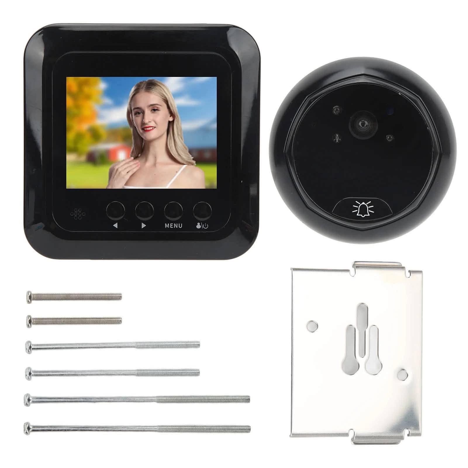 هذا الجهاز هو عبارة عن جرس باب ذكي مزود بكاميرا وشاشة عرض رقمية (Digital Door Viewer) يوضع كبديل متطور للعين السحرية التقليدية في الأبواب لحماية وأمن المنازل.يأتي النظام من جزأين رئيسيين:1. الكاميرا الخارجية (جرس الباب)التصميم: قطعة دائرية سوداء تُثبت على الهيكل الخارجي للباب مكان العين السحرية.العدسة: كاميرا مدمجة بزاوية رؤية عريضة لالتقاط كامل مساحة المدخل.أجهزة استشعار ورؤية ليلية: تحتوي على مصابيح LED صغيرة مخصصة للأشعة تحت الحمراء لتوفير رؤية واضحة للزوار حتى في الظلام التام.زر الجرس: يوجد في الأسفل زر مخصص يحمل رمز الجرس يقوم الزائر بالضغط عليه لإصدار رنين بالداخل.2. شاشة العرض الداخليةالشاشة: شاشة LCD ملونة (بمقاس تقريبي 2.4 بوصة) تثبت من الداخل لعرض صورة حية وفورية لمن يقف خلف الباب بمجرد رن الجرس.أزرار التحكم: تحتوي على أزرار سفلية للتنقل (◀ و ▶)، وزر القائمة (MENU) لضبط الإعدادات والنغمات، وزر التشغيل/التقاط الصور يدوياً.التخزين: يدعم الجهاز خاصية التقاط صور تلقائية أو تسجيل فيديو للزوار وحفظها بذاكرة داخلية أو عبر بطاقة ذاكرة خارجية Micro SD للرجوع إليها لاحقاً.الطاقة: يعتمد التشغيل غالباً على بطاريات جافة (مثل AAA) أو بطارية ليثيوم قابلة للشحن، مما يجعله سهل التركيب بدون تمديد أسلاك معقدة داخل الجدار.


**إذا كنت صاحب هذا الإعلان وتريد حذفه لأي سبب، رجاءا أرسل رسالة إلى الدعم الفني**