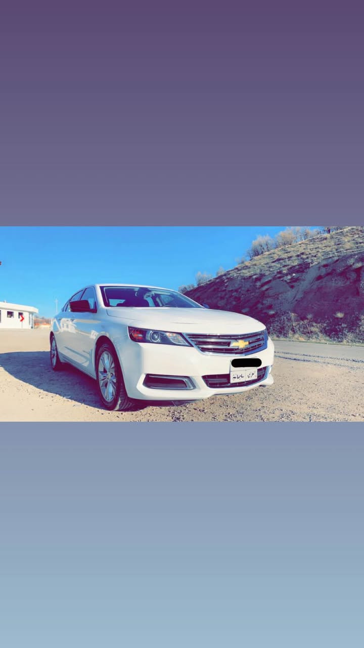 Impala 2019 
گێڕو مەکینە بە شەرت نەکراوەو بێ عەیبی
پێش و دوا کەپسە دوو پارچەی بۆیاخە بێ ناو بێ ئەرباگ
سەیارەلە لۆک لۆک 80 km ڕۆشتووە 
شاشە گاسەو کامێرەو بەسمەیە
سەنەوی تا 2030 تازەیە 
نرخ:135$
*********** السليمانية, العراق
