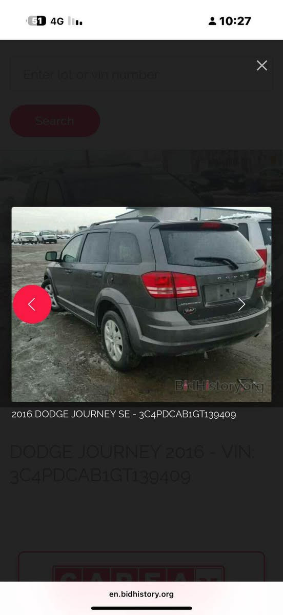 سلام عليكم 
دوج جورني  مديل 2016
7 راكب  
تبريد 3 قطع 
بصمه 
حادثهه بصيط 
محرك 2400 
بجم كبس 
سياره. جديده وبلعافيه على. ياخذهه 
الاستفسار ***********
سعر 128 وبيهه مجال النجف, العراق
